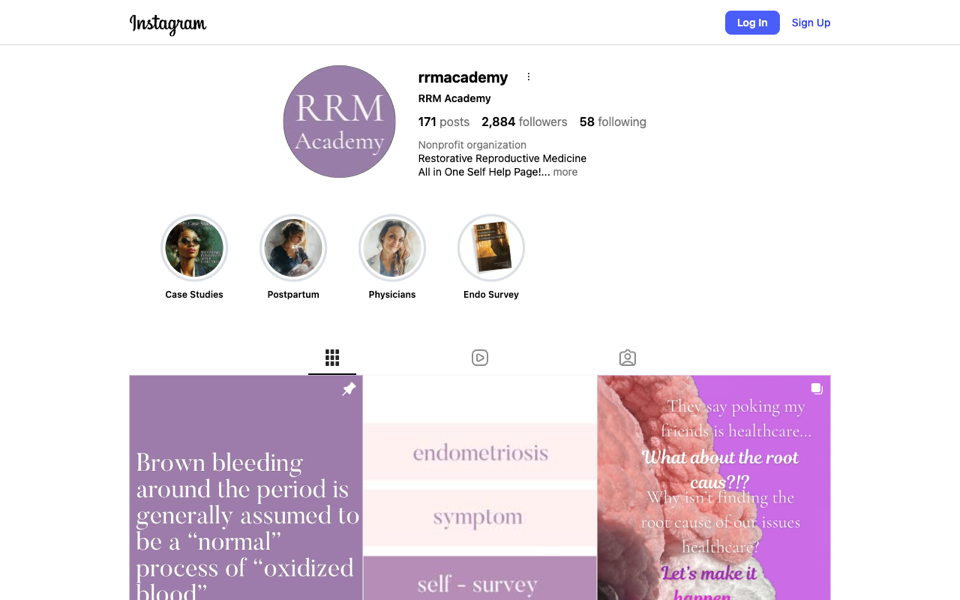 Screenshot of the Instagram profile grid.